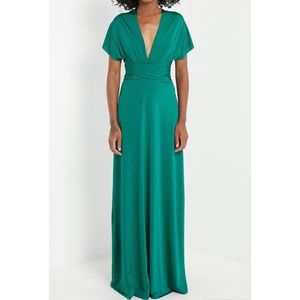 EMERALD Green Multi-Wear Wrap Maxi Dress
